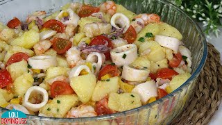 ENSALADA MARINERA CON PATATAS Saludable fácil y deliciosa ensalada que apetece en tiempo de calor [upl. by Mei562]