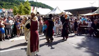 Maximilian Ritterspiele Horb 2013 Die Mehlsäcke auf der Bühne am Markt [upl. by Nylesor]