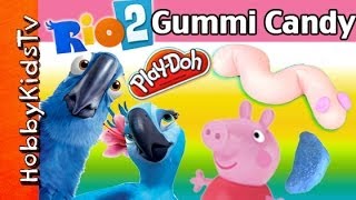 PLAYDOH Sculpting Peppa Pig Drives Toy RIO HobbyKidsTV [upl. by Yim]