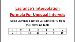 Lagranges Interpolation formula for unequal intervals l Lagrange interpolation formula in Tamil2 [upl. by Yardley]