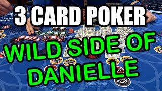 3 CARD POKER in LAS VEGAS THE WILD SIDE OF DANIELLE [upl. by Zorana618]