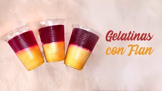 Gelatina con flan para negocio  Recetas Copy [upl. by Maggy]