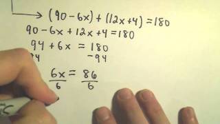 Complementary and Supplementary Angles  Example 2 [upl. by Jeffy765]