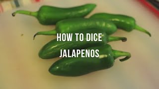 How to Dice Jalapenos  cooksmarts [upl. by Adekahs]