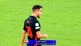 Eric García Red Card vs Monaco Uefa Champions League 2024 Monaco vs Barcelona [upl. by Ynneh]