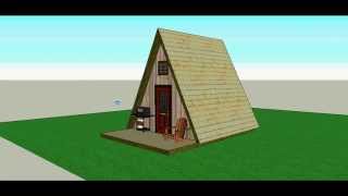 A Frame 14x14 Cabin by Solarcabin [upl. by Lleznol]