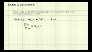 Matematikk 2P  Leksjon 13  Endring i prosent og prosentpoeng [upl. by Esmeralda799]