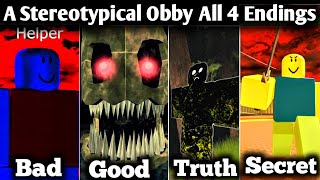 How To Get All 4 Endings In A Stereotypical Obby Full Walkthrough Tutorial [upl. by Eads]