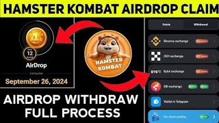 Hamester kambot new update  Hamester live withdrawal process  hamester kambot Binance withdrawal [upl. by Rramed]