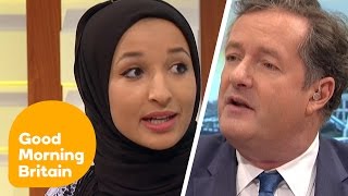 Piers Morgan Debates Headscarf Ban With Muslim Women  Good Morning Britain [upl. by Nnyleve]