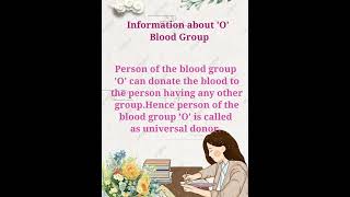 Information about O blood group O blood groupWorld Of Science [upl. by Marella]