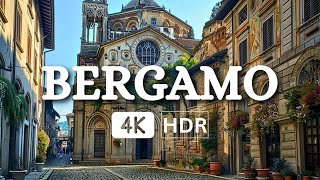 Bergamo Walking Tour A Captivating Walking Tour Experience  Beautiful City In Italy 4k [upl. by Dukey271]