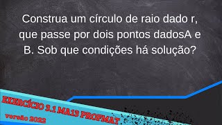 MA13 Cap3 exercício 31 versão 2022 mestrado profmat [upl. by Nidya490]