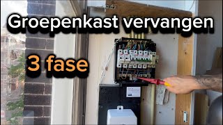 3 fase groepenkast  krachtgroep voor oa laadpaal • warmtepomp • kookplaat  elektricien Amsterdam [upl. by Yentyrb]