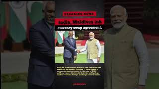 India Maldives ink currency swap agreement india pmmodi maldives politics news currency [upl. by Naerol970]