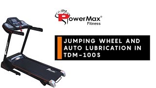 Treadmill with Jumping Wheels and Auto Lubrication Powermax TDM100S [upl. by Almund]