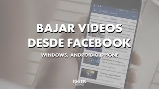 Cómo DESCARGAR VIDEOS de FACEBOOK desde una PC celular ANDROID o IPHONE 👈 [upl. by Ayerf409]