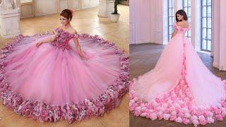 Flower making ballgown bridal dress designs ideas images [upl. by Brod313]