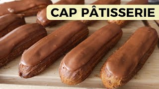 CAP pâtisserie Réussir la pâte à choux La recette des éclairs chocolat [upl. by Knepper]