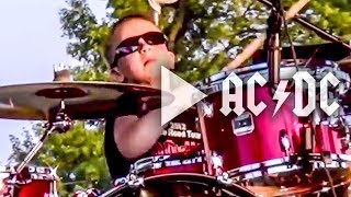 Whole Lotta Rosie  LIVE on Stage 5 Year Old Drummer [upl. by Ayadahs260]