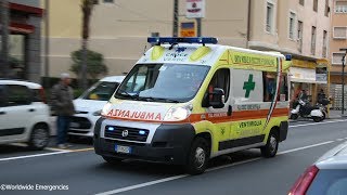 3x Ambulanza 786 Croce Verde Intemelia Ventimiglia in emergenza [upl. by Dorman774]