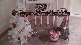 DIY  Christmas  Advent Candelabra in 3 Ways [upl. by Malinda]