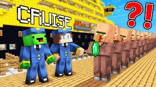 JJ and Mikey Opened RICH CRUISE SHIP in Minecraft  Maizen [upl. by Ainoval]