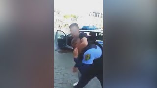 Gewürgt getreten geschlagen Handyvideo zeigt Angriff auf Polizisten in Plauen [upl. by Jer379]