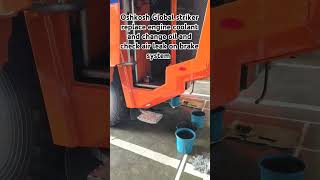 Airport mechanic On duty Oshkosh Global striker 6x6 replace engine coolant change oli [upl. by Nileuqay]