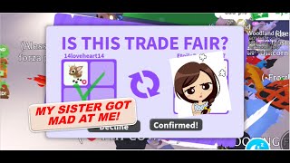 WOAH 🤯 I TRADED FALLOW DEER AND MY SISTER IS SO MAD AT ME 😰😭 BEST OFFERS Adopt Me  Roblox [upl. by Mcmurry778]