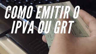 Como tirar o IPVA ou GRT em 2024 RJ [upl. by Lonny]