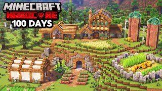 I Survived 100 Days Building a Cozy Farm in Minecraft Hardcore [upl. by Chavey]