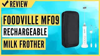 FoodVille MF09 Rechargeable Milk Frother Review [upl. by Sheppard]