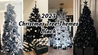 【9】Christmas Tree Trends and Themes  2023 6 Most Beautiful Christmas Trees  Black [upl. by Eelano473]