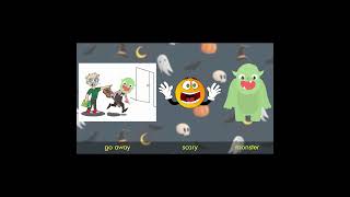 Learn English with Go Away Super Simple Song  Halloween Song Picture with Subtitle part 1 [upl. by Aciram]