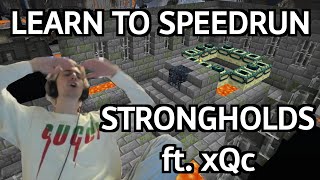 How to Speedrun Minecraft Strongholds ft xQc [upl. by Ddet322]