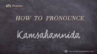 How to Pronounce Kamsahamnida Real Life Examples [upl. by Anned]