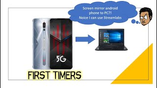 Screen Mirroring from Android to Desktop PC for Streamlabs SLOBS [upl. by Rennold648]