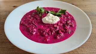 I could eat this soup all summer long Cold beet soup [upl. by Maurits105]