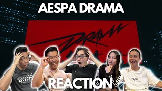 FIRST TIME WATCHING AESPA  aespa 에스파 Drama MV REACTION [upl. by Ocicnarf]