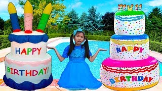 Giant Happy Birthday Cakes Toys  Wendy Pretend Play Surprise Party Kids Toy [upl. by Ettesus]