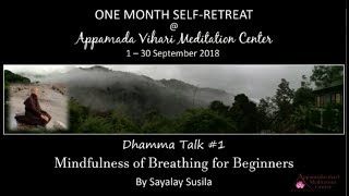 Sayalay Susīlā  Dhamma Talk 1  Mindfulness of Breathing for Beginners [upl. by Ianahs]