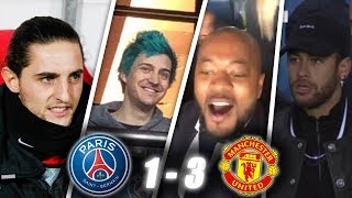 LES ÉNORMES RÉACTIONS PSG MAN UTD 13  REMONTADA 20 [upl. by Aihtebat]