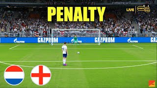 🔴LIVE PENALTIES  NETHERLANDS vs ENGLAND  UEFA EURO 2024  Semi Final  PES Gameplay [upl. by Ycniuqed]