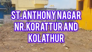 CMDA APPROVED PLOT SALE IN STANTHONY NAGARNEAR KOLATHURKORATTUR AND AMBATTUR [upl. by Marquardt]