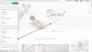 How to Setup Header amp Footer Social Icons in the Bard Free Wordpress Theme [upl. by Heid]