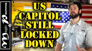 US Capitol Remains Under Lockdown  DC Still Fenced Off And Guarded [upl. by Valdes]