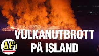 Boende uppmanas lämna – efter nytt vulkanutbrott på Island [upl. by Anialam]