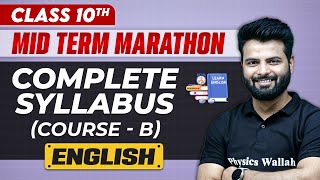 Complete CBSE English  Class 10th  MID Term in One Shot  Marathon Series 🔥 [upl. by Ociral539]