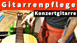 Gitarrenpflege beim Saitenwechsel der Konzertgitarre  Tipps und Tricks vom Gitarrenbauer [upl. by Armbruster]